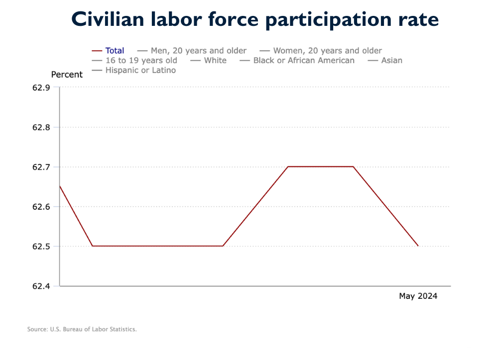 Workforce participation rate, December 2023 -May 2024